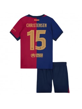 Barcelona Andreas Christensen #15 Replika Hemmakläder Barn 2024-25 Kortärmad (+ byxor)